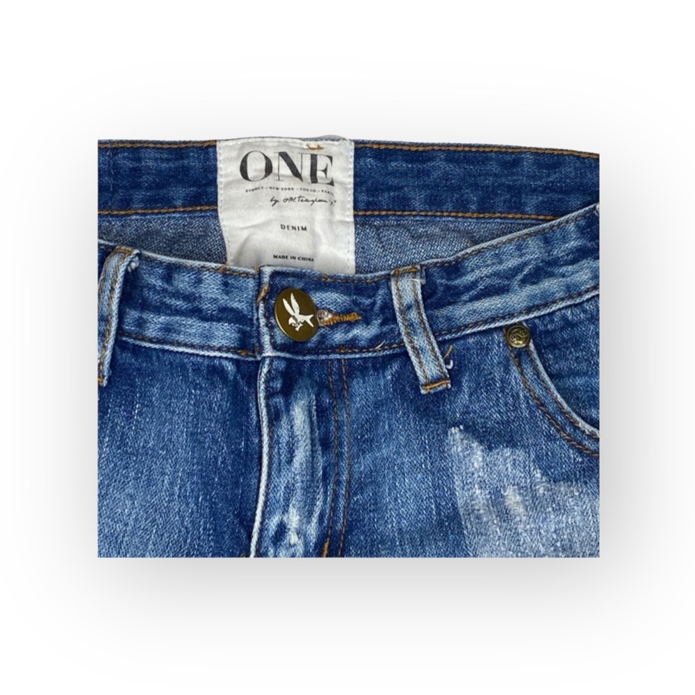 One Teaspoon ☻︎ Trashed Freebirds Skinny Ankle Skinny Zip Jeans ☻︎ Cobain ☻︎ 26 - Picture 9 of 16